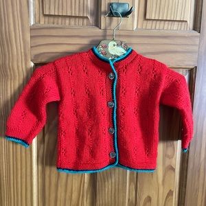 Hand knit Trachten Oktoberfest Cardigan Sweater